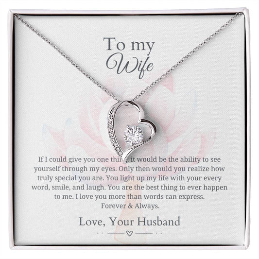 To My Wife - Love you more than words can express - Forever love necklace