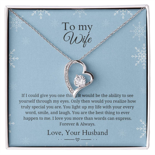 To My Wife - Love you more than words can express - Forever love necklace