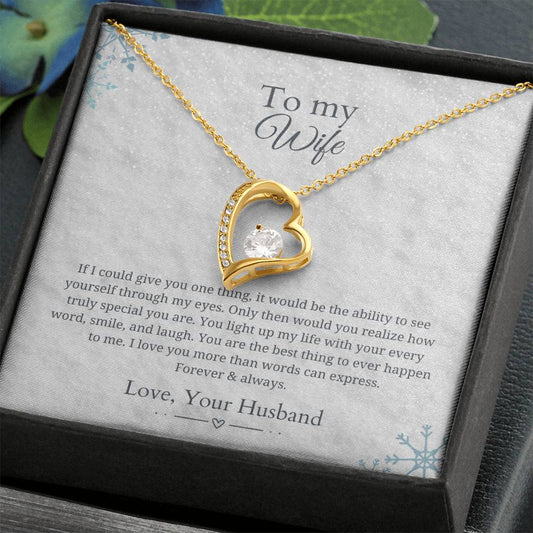 To My Wife - Love you more than words can express - Forever love necklace